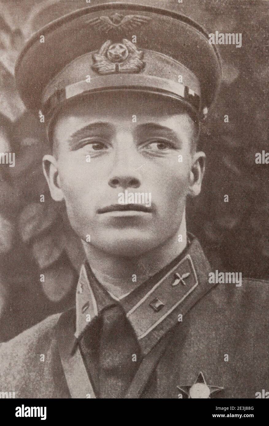 Der Held der Sowjetunion W.Talalichin in 1941. Stockfoto