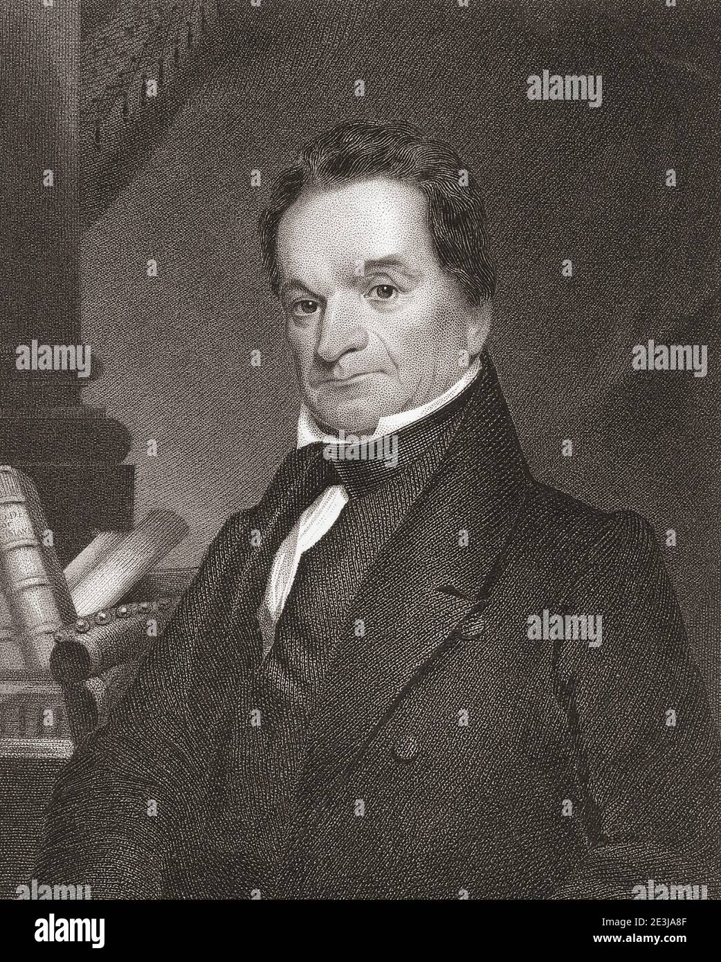 Edward Livingston, 1764 - 1836. Amerikanischer Jurist und Staatsmann. US-Außenminister. Nach einem Stich von E. Wellmore aus dem 19. Jahrhundert nach einem Werk von J. L. Longacre. Stockfoto