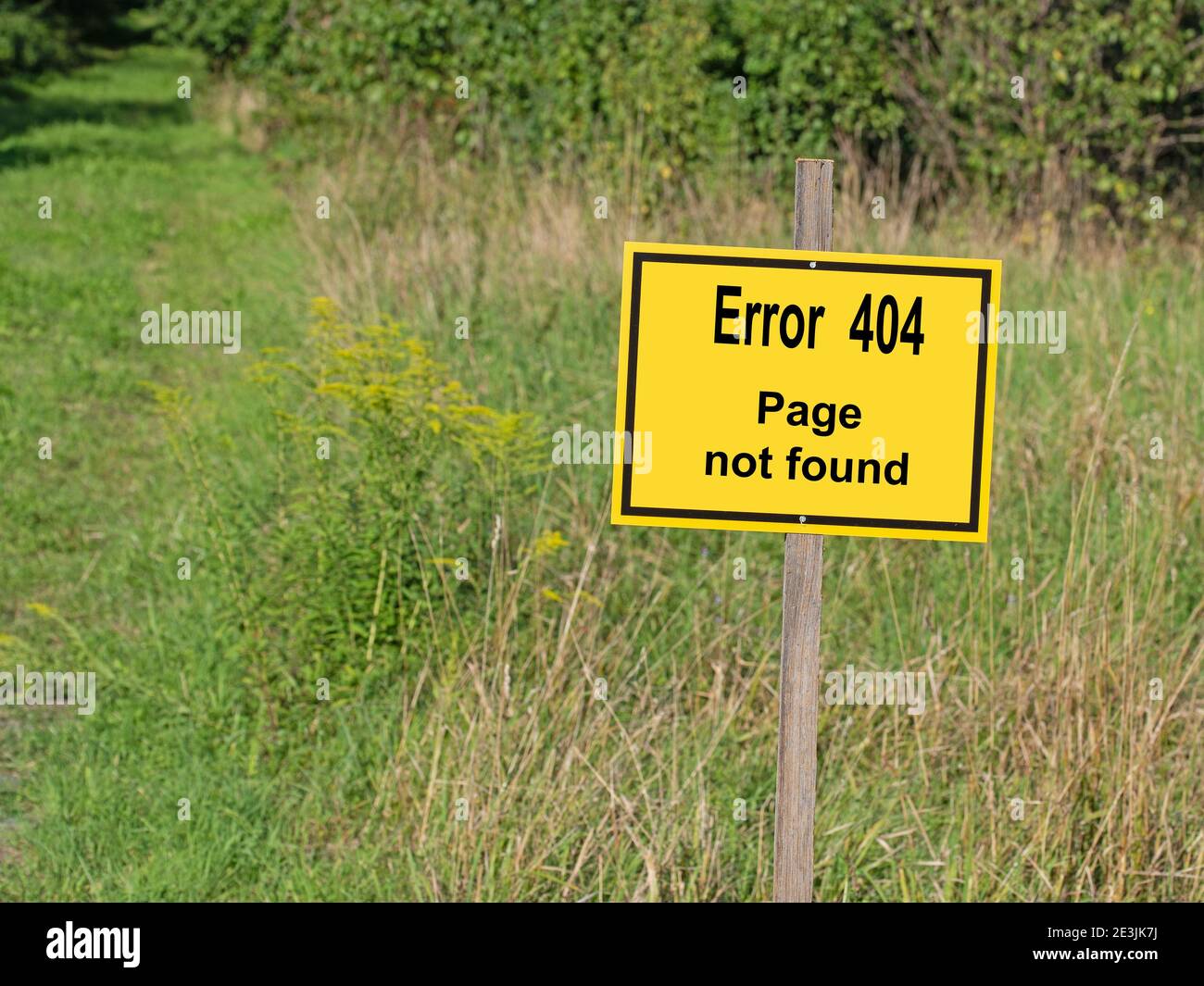 Schild mit der Aufschrift „Seite nicht gefunden“ Stockfoto
