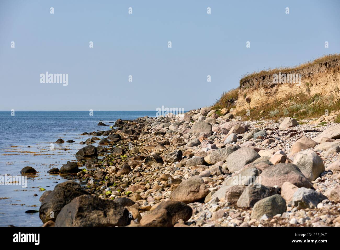 Die Küste von Fyns Hoved, Dänemark Stockfoto