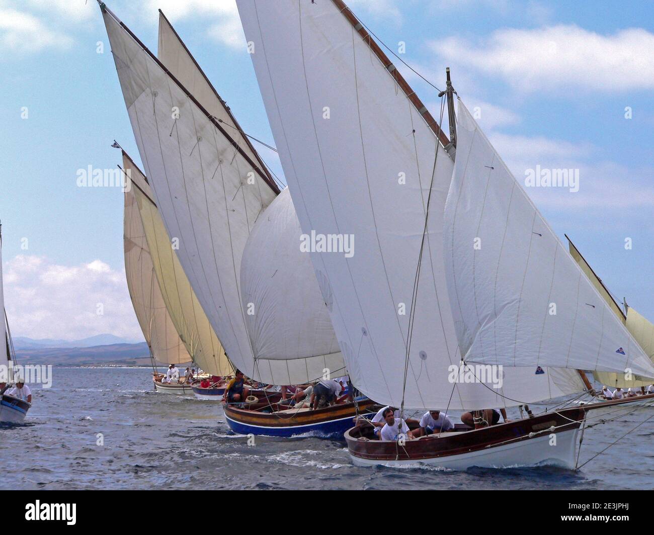 Stintino, Sardinien, Italien. Lateen Sail Regatta 2005 Stockfoto