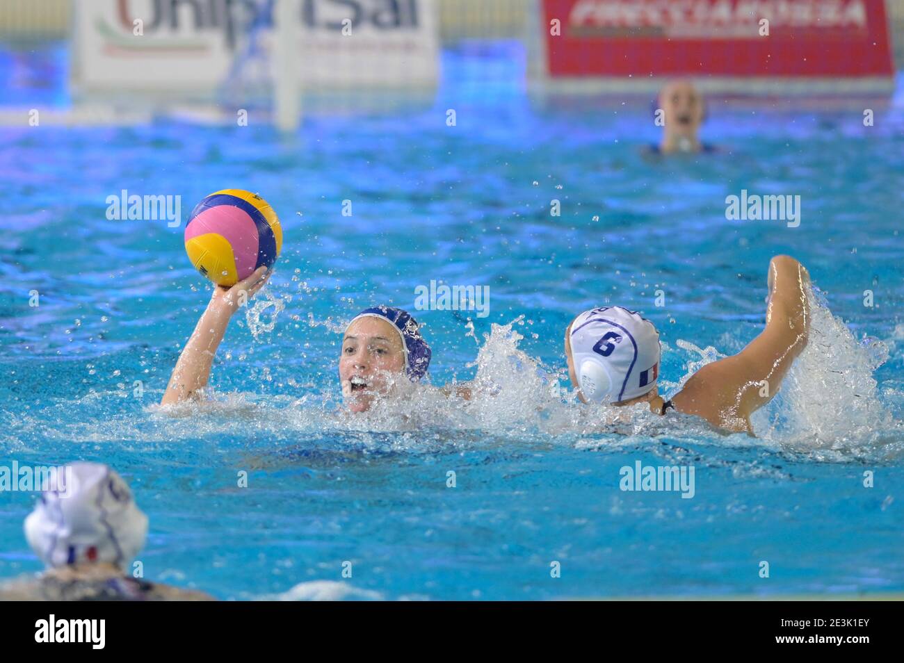 Federal Centre B. Bianchi, Triest, Italien, 19 Jan 2021, 12 CHIAPPINI Izabella (Italien) - MAHIEU Geraldine (Frankreich) während der Women &#39;s Wasserball Olimpic Game Qualification Tournament 2021 - Frankreich vs Italien, Olympische Spiele - Foto Marco Todaro / LM Stockfoto