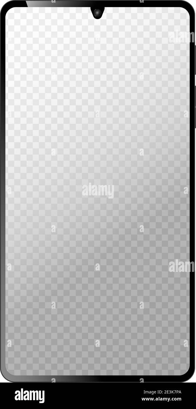 Glänzendes Smartphone-Mockup mit Kopierplatz auf dem Bildschirm Vektor-Illustration Stock Vektor