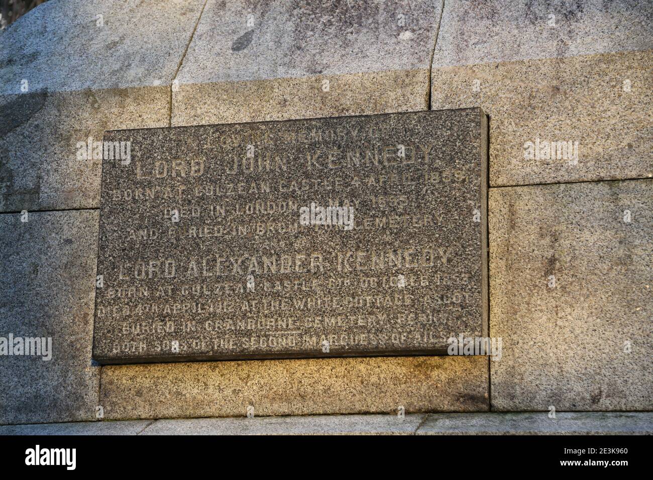 Culzean Castle Richtlinien, Kennedy Burial Ground, Ayrshire, Schottland Großbritannien Stockfoto