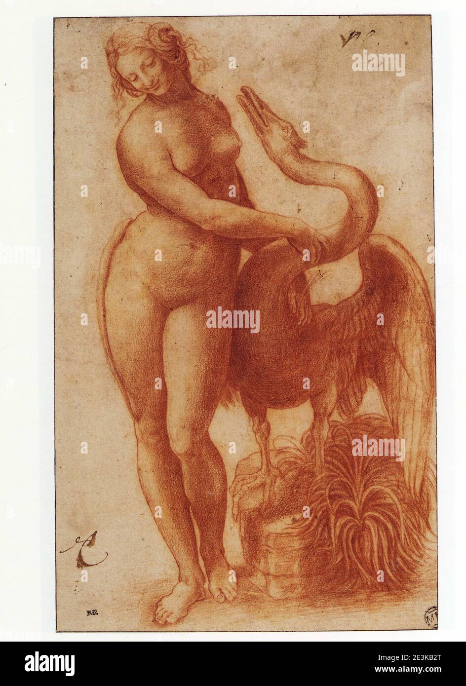 KOPIE NACH LEONARDO DA VINCI. LEDA UND DER SCHWAN Stockfoto