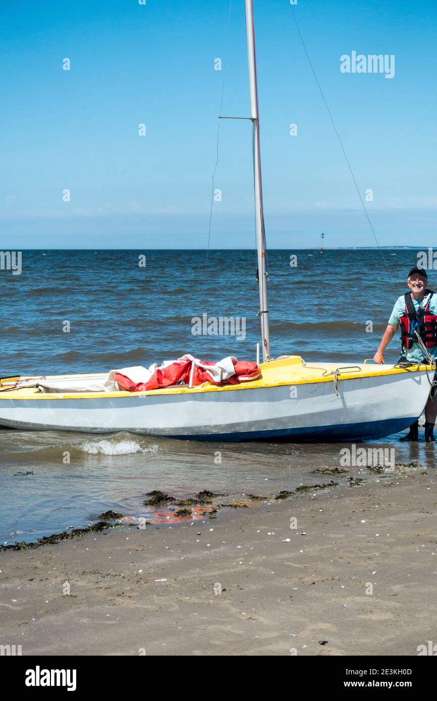 WCSC segelt vom Strand Stockfoto