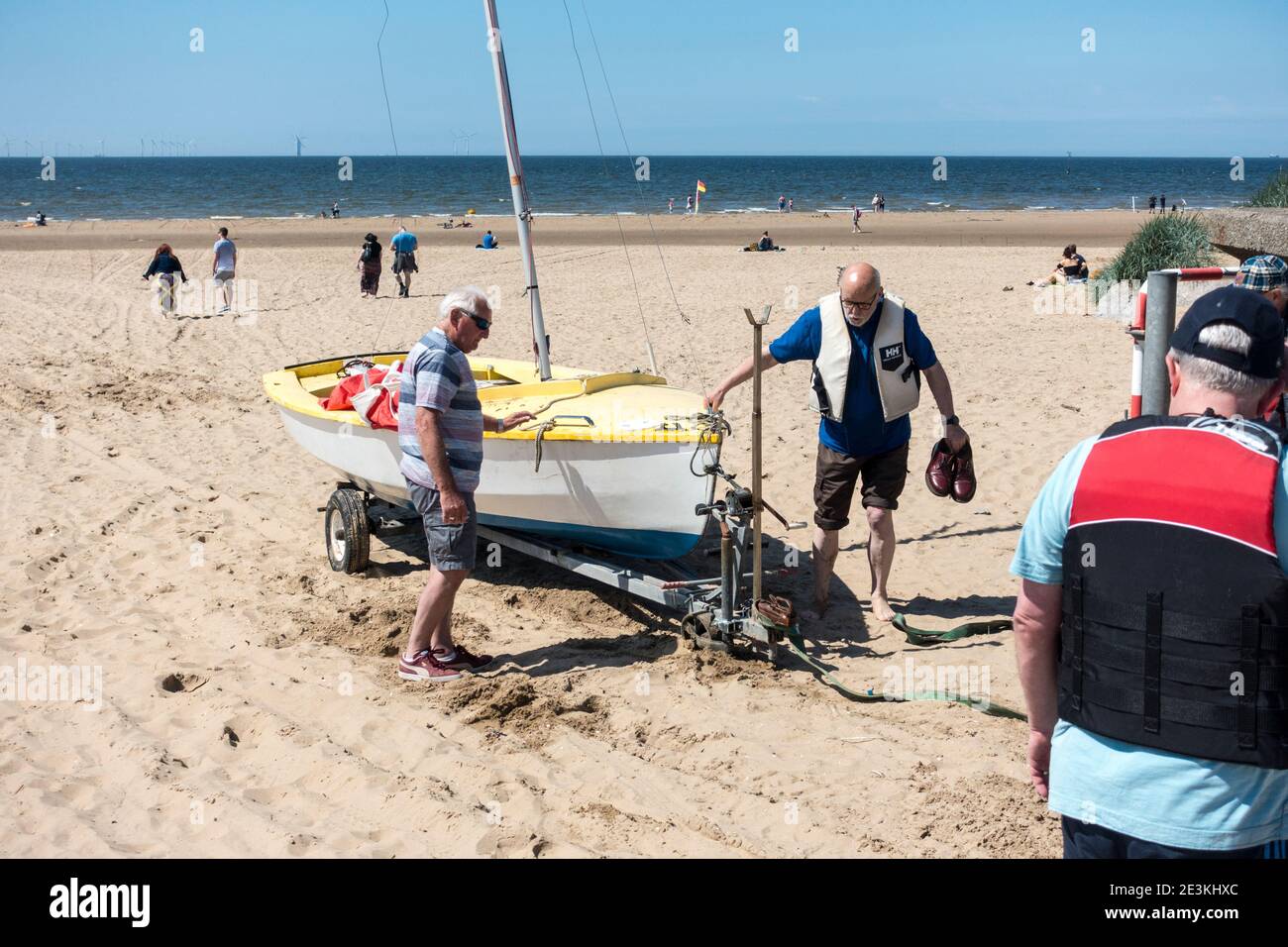 WCSC segelt vom Strand Stockfoto