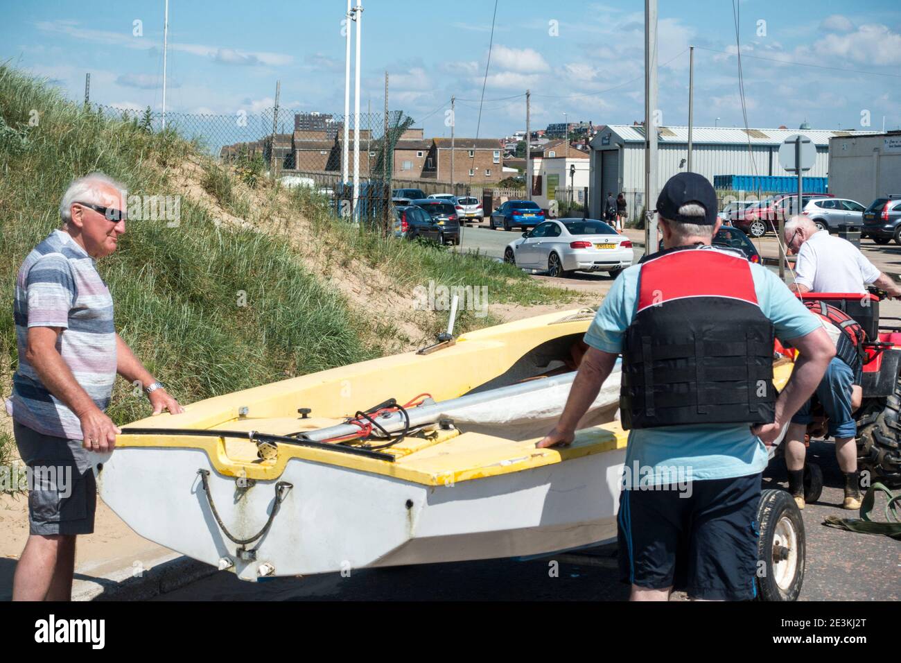 WCSC segelt vom Strand Stockfoto