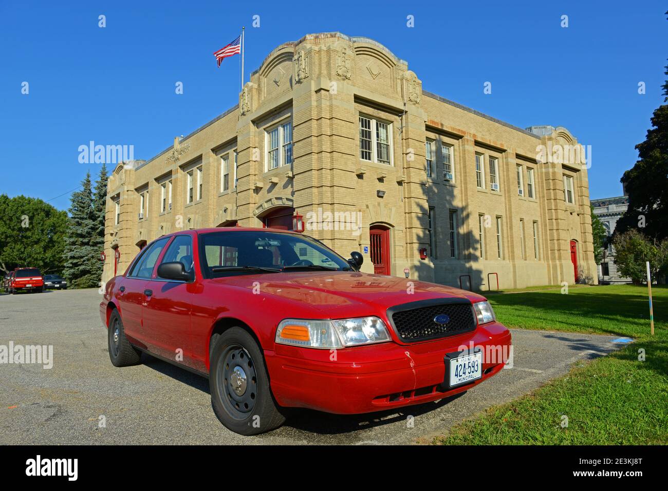 Portland Fire Department auf 380 Congress Street in Portland, Maine, USA. Stockfoto