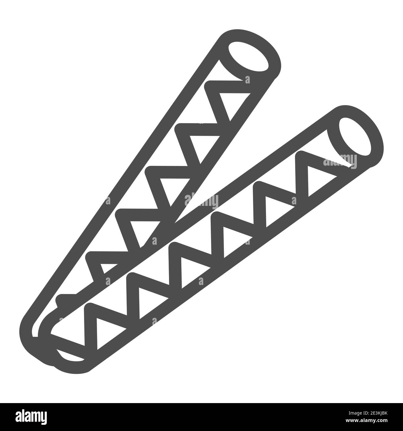 Waffle Bars Line Icon, Gebäck Konzept, kondensierte Milch Waffeln Zeichen auf weißem Hintergrund, Waffel Symbol im Umriss Stil für mobile Konzept und Web-Design Stock Vektor