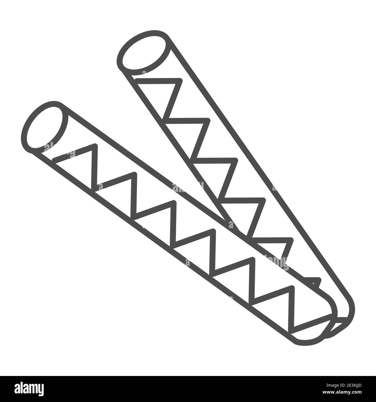 Waffeleisen dünne Linie Symbol, Gebäck-Konzept, kondensierte Milch Waffeln Zeichen auf weißem Hintergrund, Waffel Symbol im Umriss Stil für mobile Konzept und Web Stock Vektor