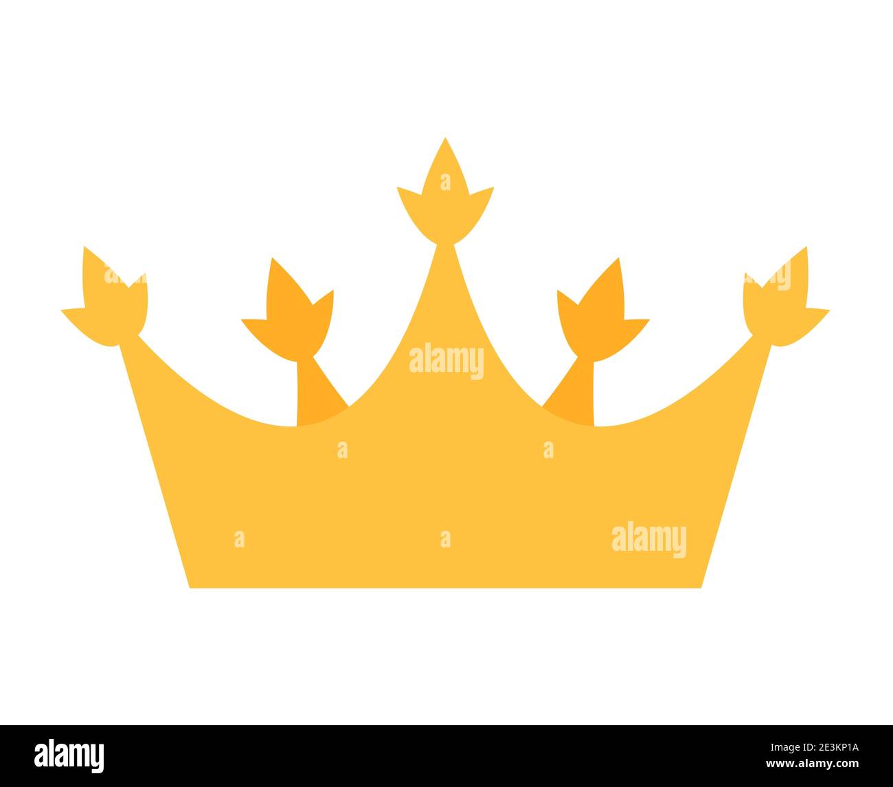 Prinzessin Goldene Krone Symbol isoliert auf weißem Hintergrund Vektor Illustration Stock Vektor