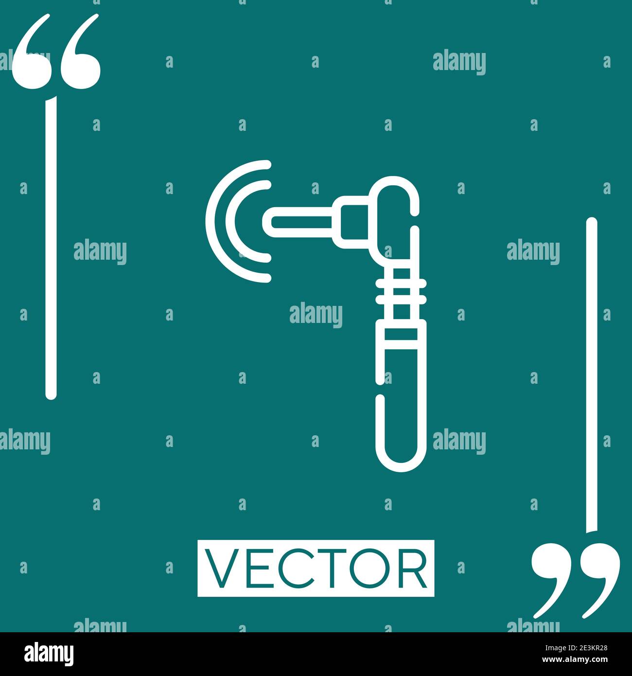 Vektorsymbol für Audiometer Lineares Symbol. Bearbeitbare Linie mit Konturen Stock Vektor