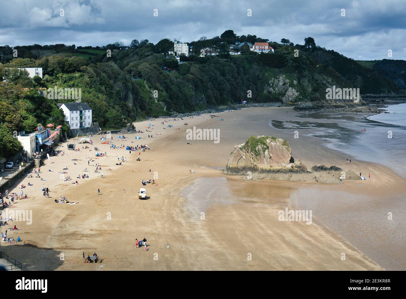 Strand in Tenby, Großbritannien. Stockfoto