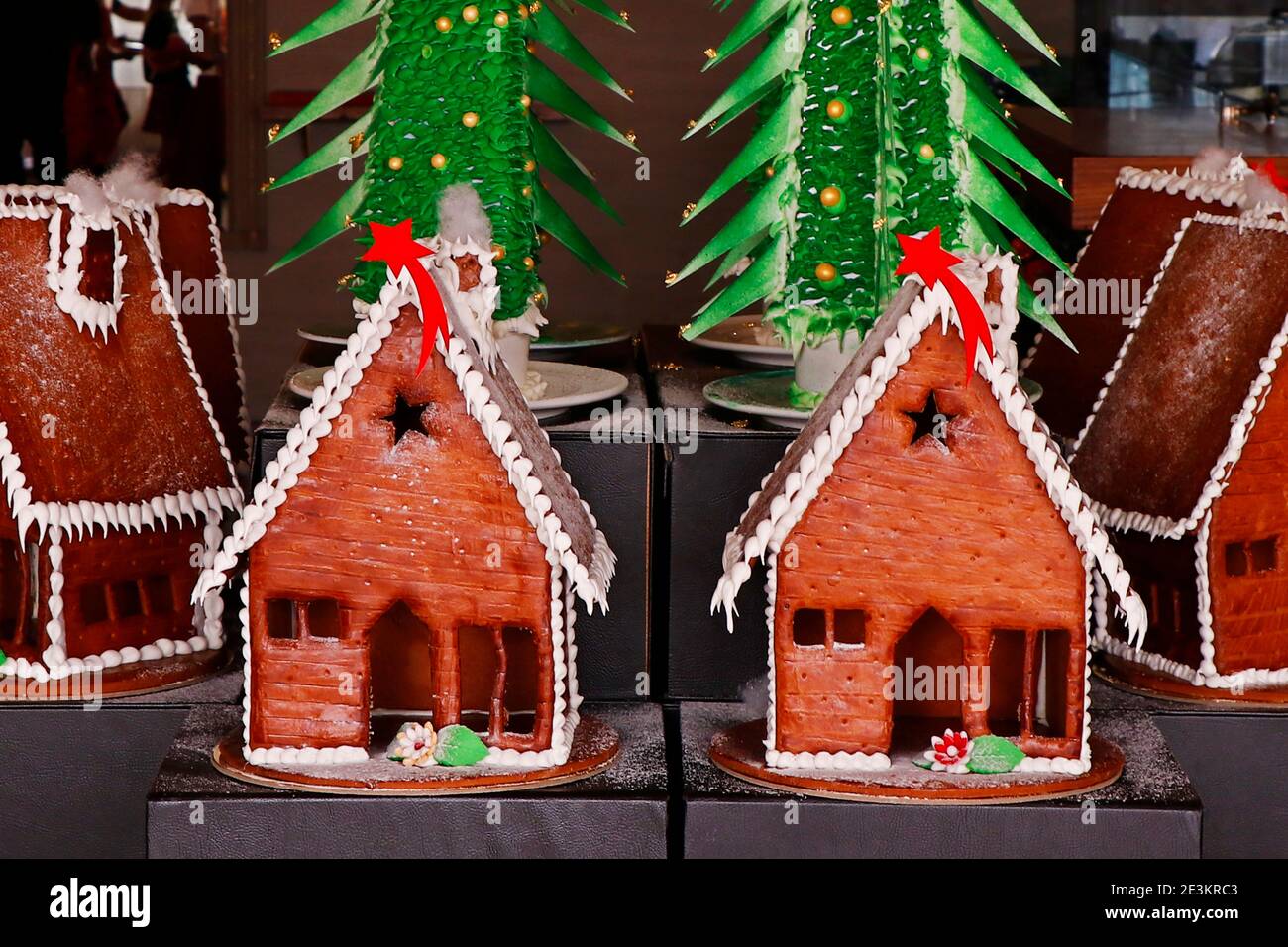 Lebkuchenhaus weihnachten festliche traditionelle Spezialität Stockfoto