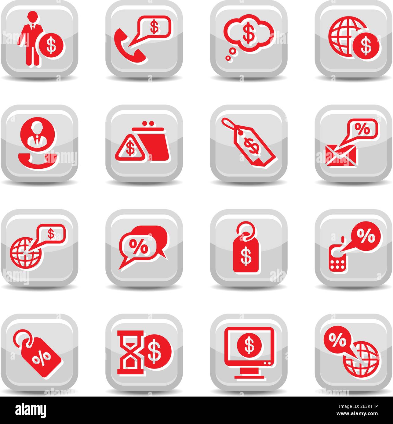 Money Vector Icon Set für Web und Handy. Alle Elemente sind gruppiert. Stock Vektor