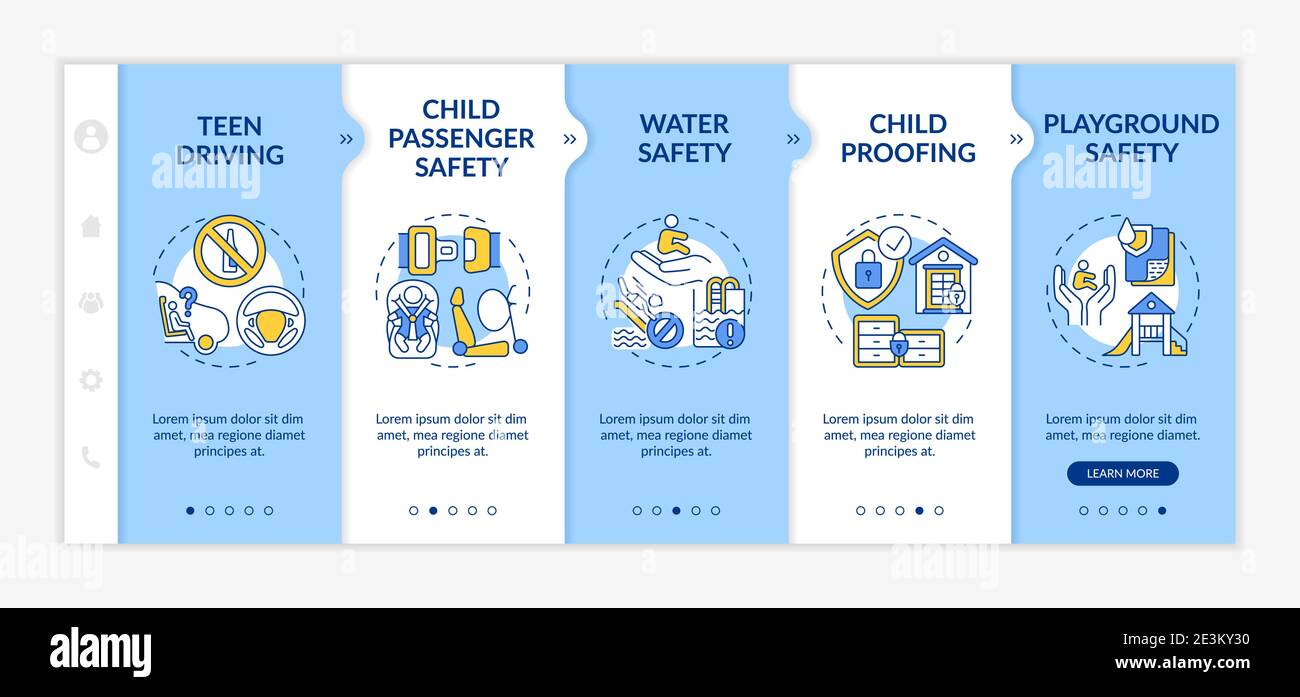 Vektorvorlage für Kids Safety Onboarding Stock Vektor