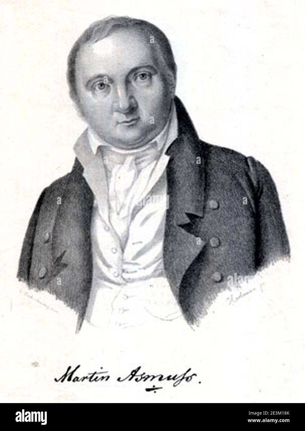 Martin Asmuss (Alexander Freiherr von ungern-Sternberg pinx., Hermann Eduard Hartmann fec.). Stockfoto