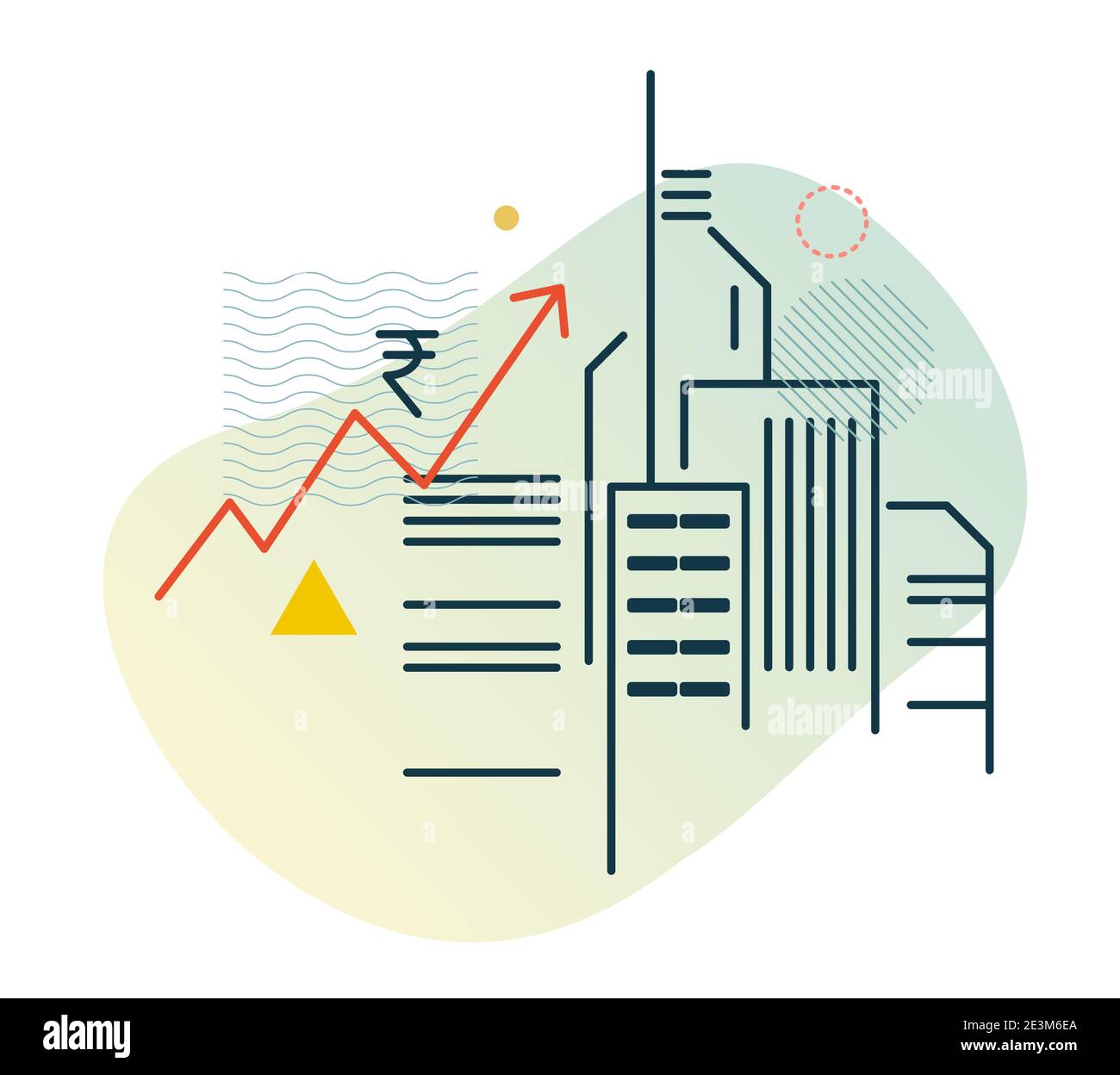 Städtischer Immobilienmarkt in Indien - Illustration Stock Vektor