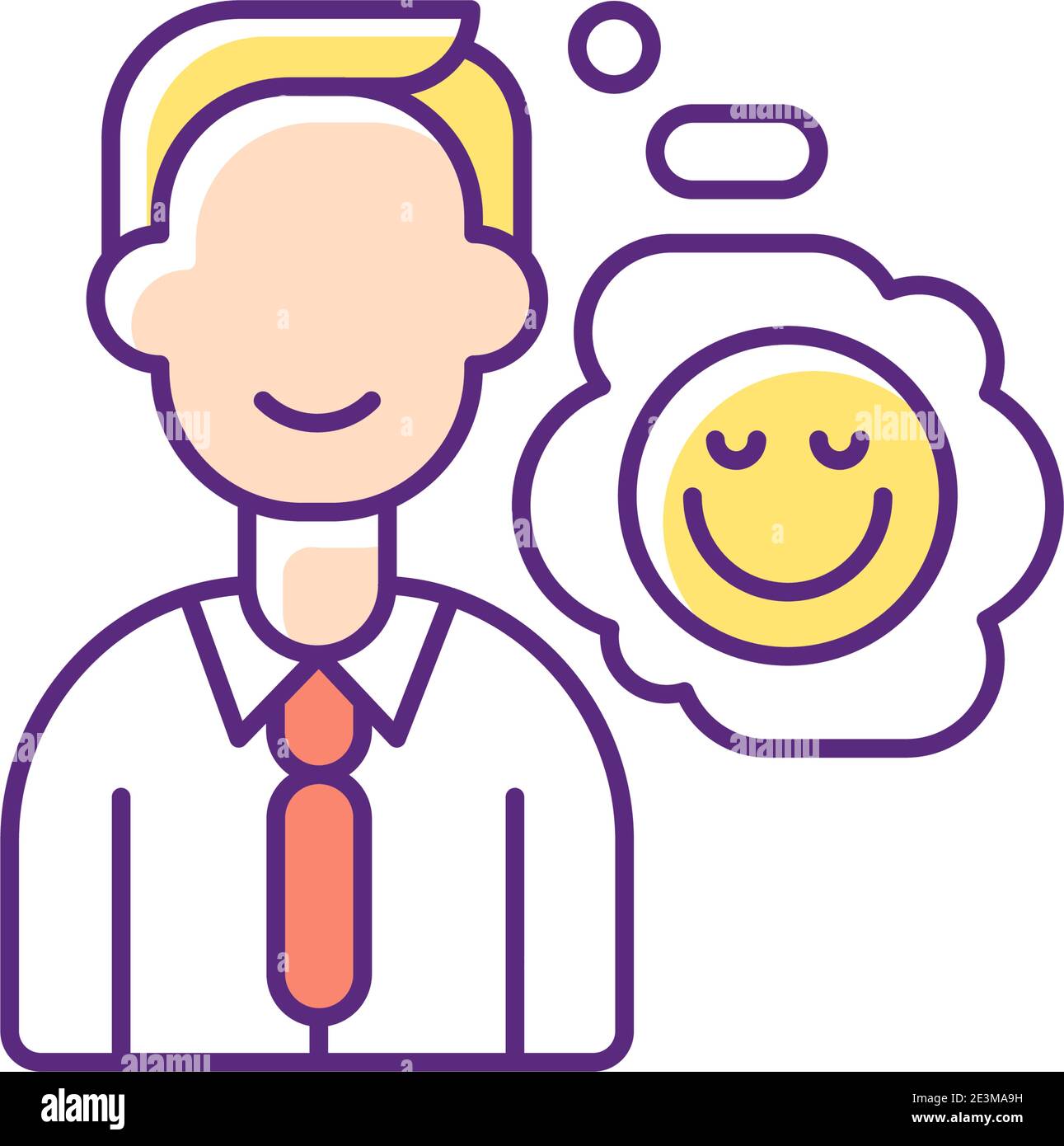 RGB-Farbsymbol für positive Einstellung Stock Vektor