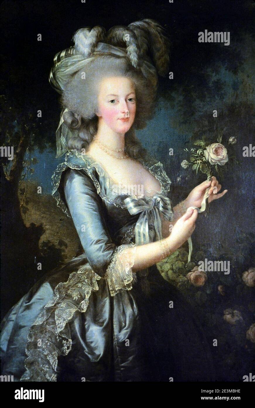 Marie Antoinette mit der Rose (Vigée-Lebrun). Stockfoto