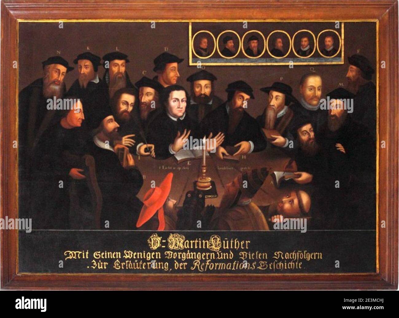 Martin Luther und Reformatoren - Sankt Petruskole. Stockfoto