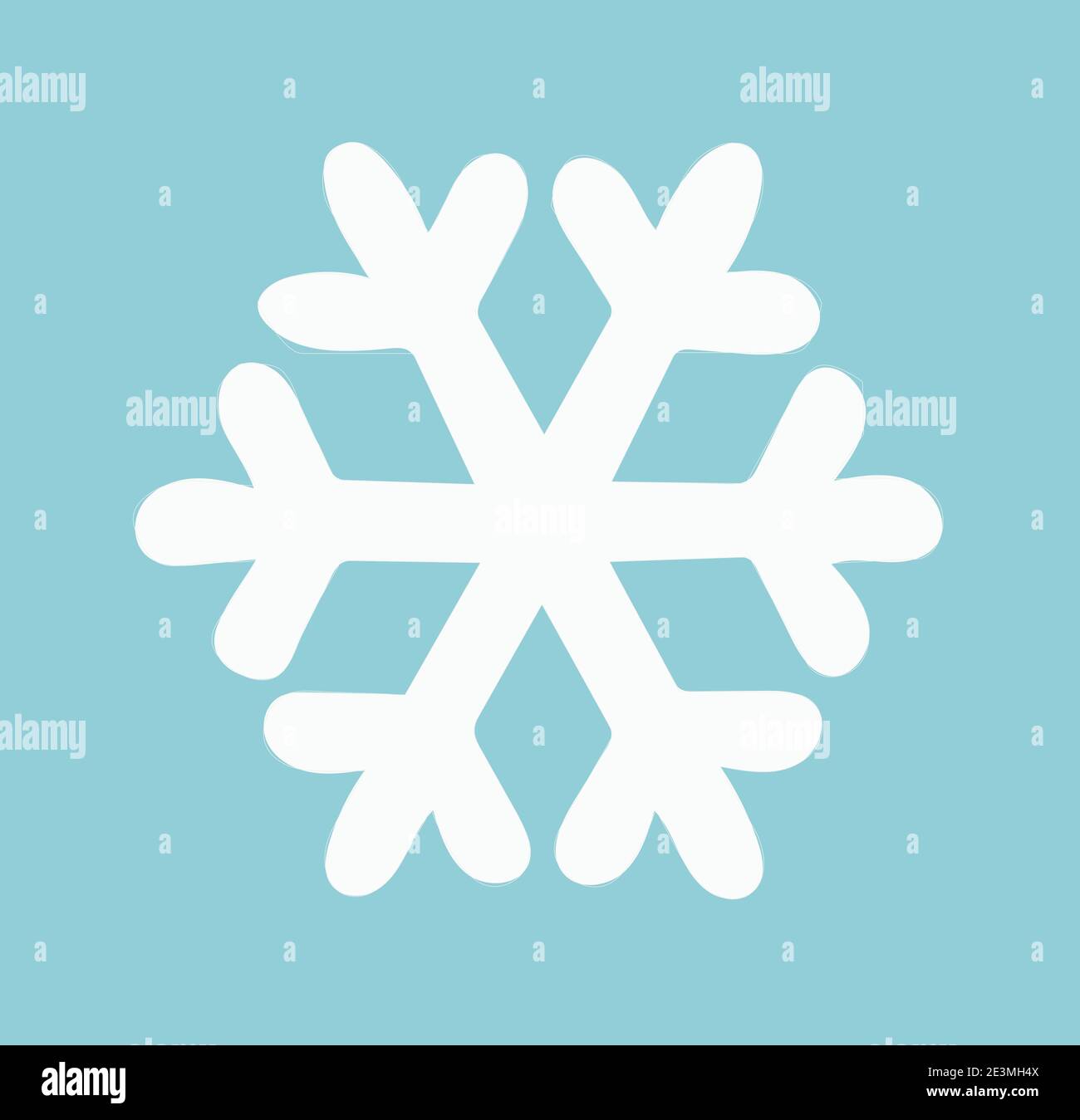 Isolierte Schneeflocke Vektor. Symbol für kaltes Wetter. Stock Vektor