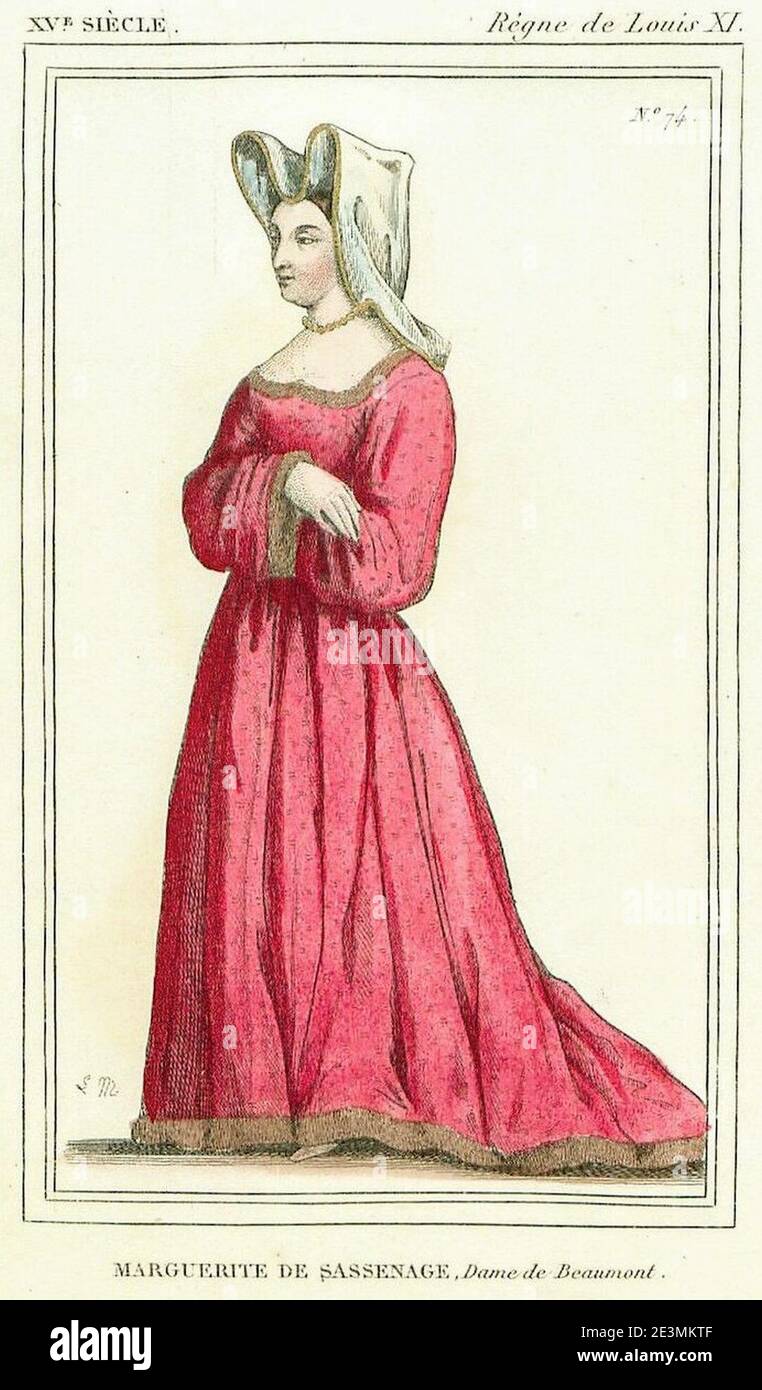 Marguerite de Sassenage Léopold Massard. Stockfoto