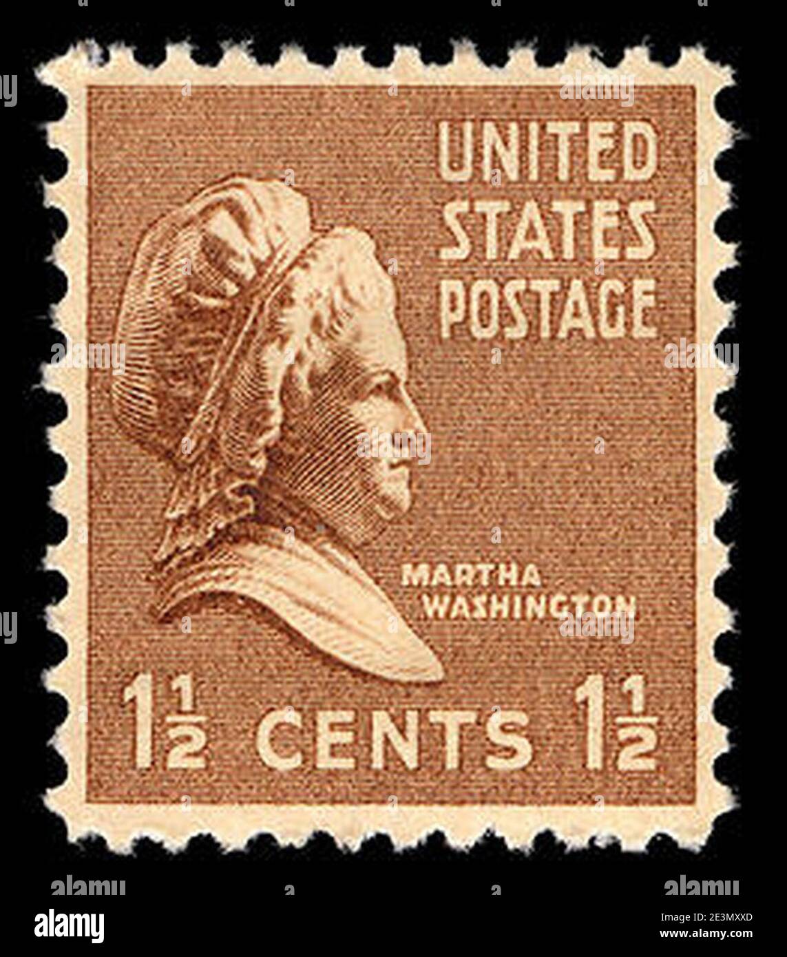Martha washington Briefmarke. Stockfoto