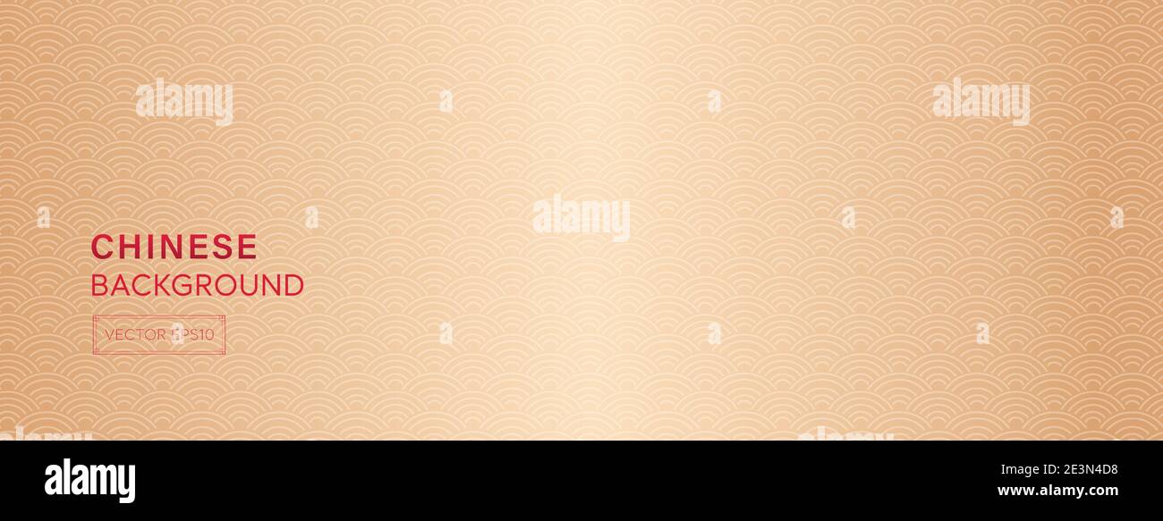 Orientalisches Wellenmuster auf Luxus Gradienten Gold Banner Hintergrund Stock Vektor