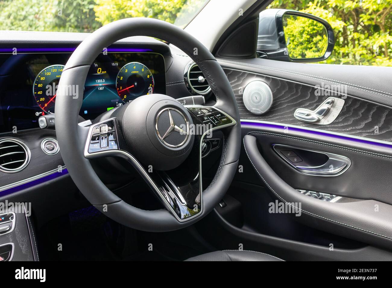 Hongkong, China 16. Okt 2020 : Mercedes-Benz E-Klasse 2020 Interieur 16 2020. Okt in Hongkong. Stockfoto