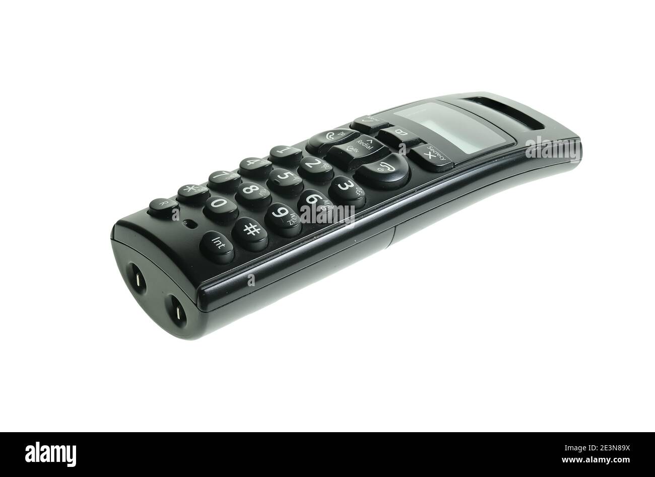 Norwich, Norfolk, Großbritannien - Januar 16 2021. Ein illustratives Foto eines tragbaren BT-Heimtelefons, das auf weißem Hintergrund isoliert ist Stockfoto