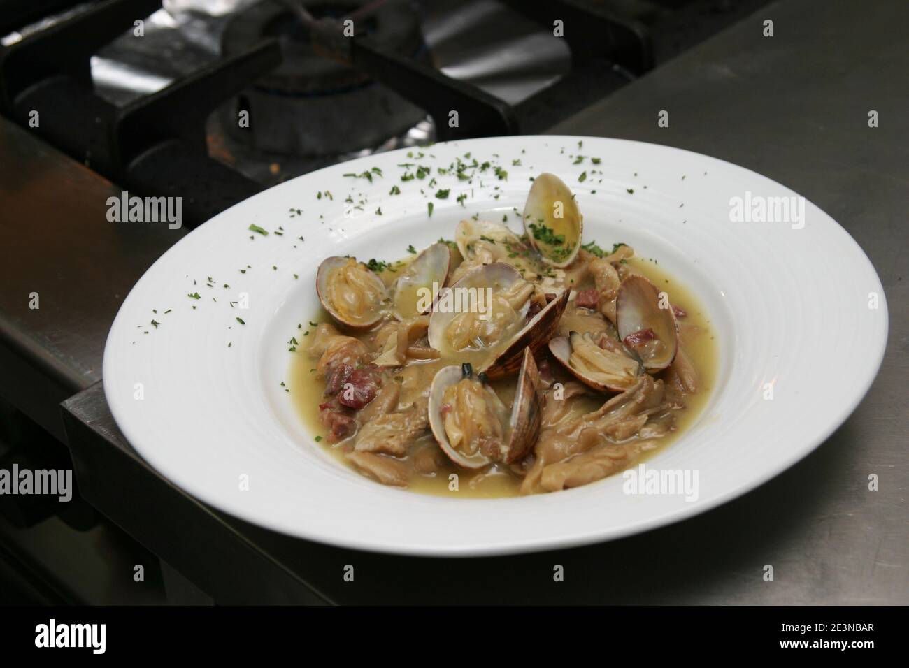 Herzmuscheln Teller Stockfoto