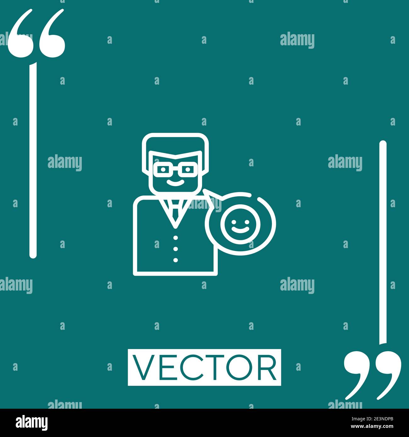 Psychologe Vektor-Symbol Lineares Symbol. Bearbeitbare Linie mit Konturen Stock Vektor