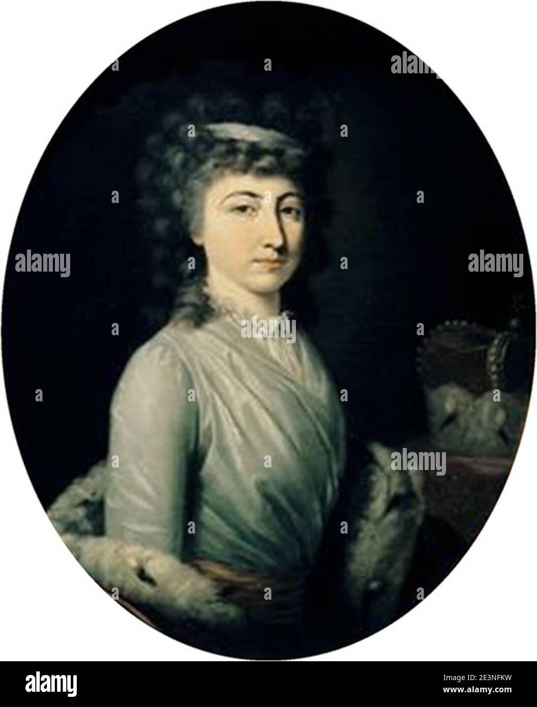 Maria Leopoldine von Österreich-Este, oval. Stockfoto