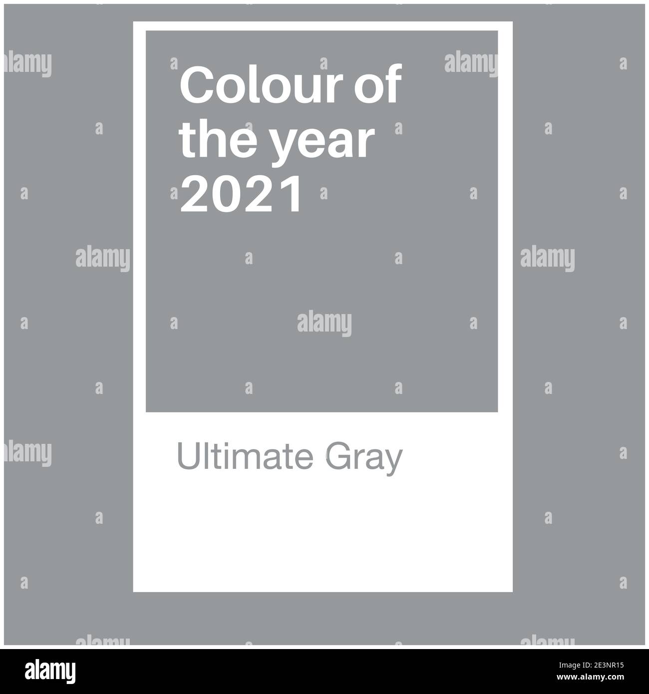 Ultimate Grey und Illuminating Yellow Trendfarben des Jahres 2021. Farbmuster, Vektorgrafik Stock Vektor