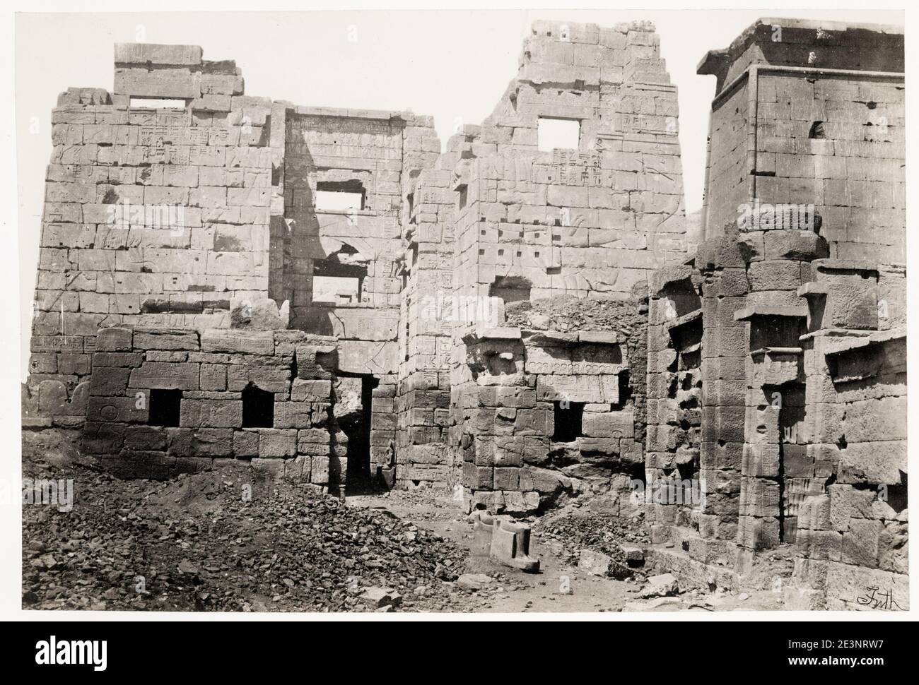 Vintage 19. Jahrhundert Foto: Francis Frith, Ägypten. c.1857 - Ruinen. Stockfoto