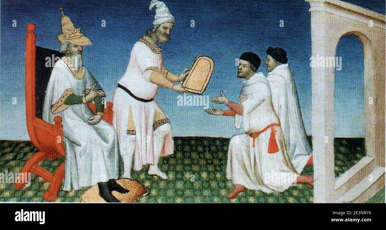 Marco Polo Kubilai Khan. Stockfoto