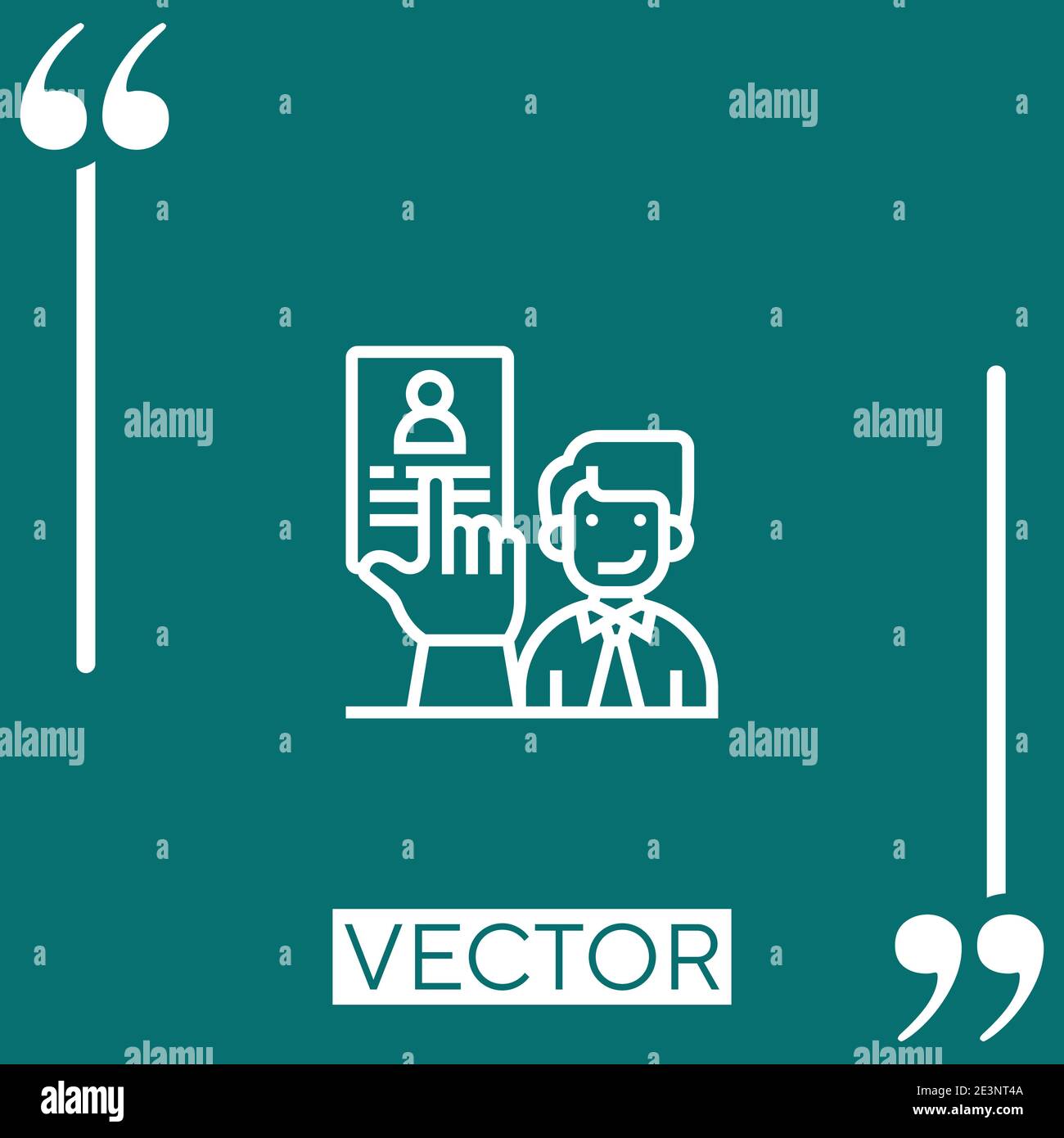 Symbol „Vektor rekrutieren“ Lineares Symbol. Bearbeitbare Linie mit Konturen Stock Vektor