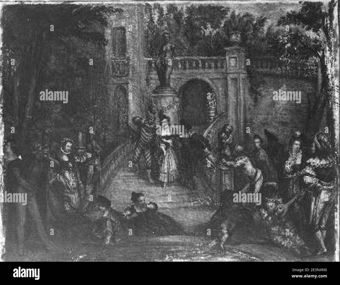 Marcellin-Gilbert Desboutin - Tuinfeest II (andere Titel, romantische groep) Stockfoto