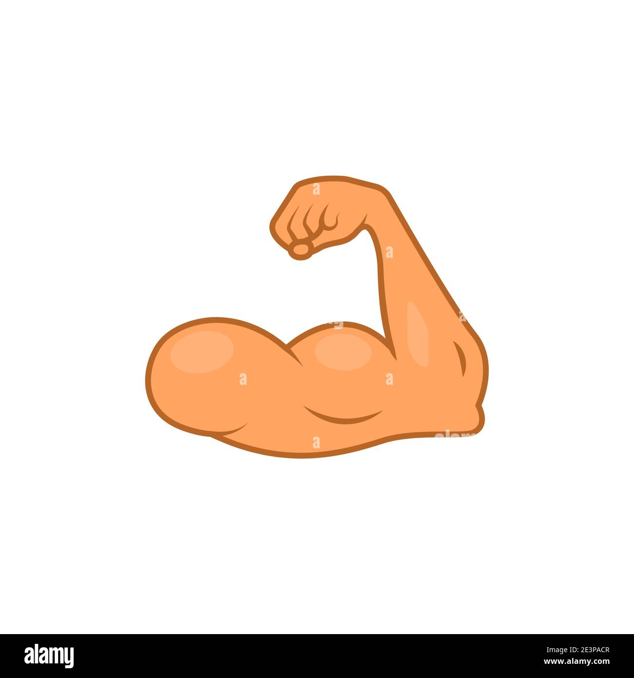 Arm emoji starke Muskel Flex Bicep. Emoticon Hand Cartoon Fitnessstudio