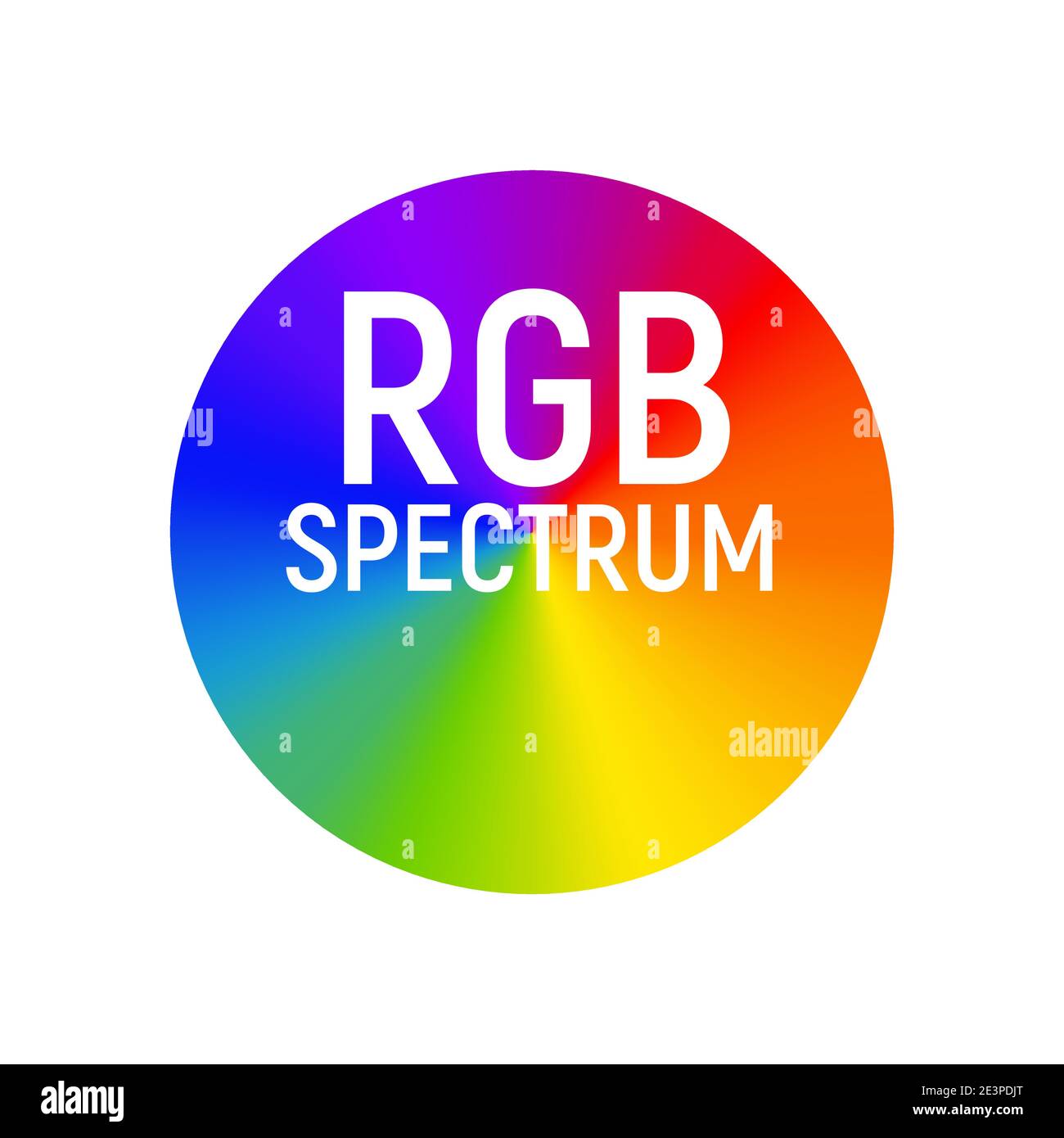 Auswahlhilfe für RGB-Farbrad-Spektrum. RGB-Palettenlogo. Farbe Regenbogen Diagramm Kreis Stock Vektor