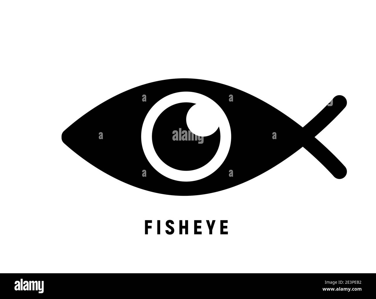 Fisheye Logo Symbol Vektor mobile Linse Symbol Stock Vektor