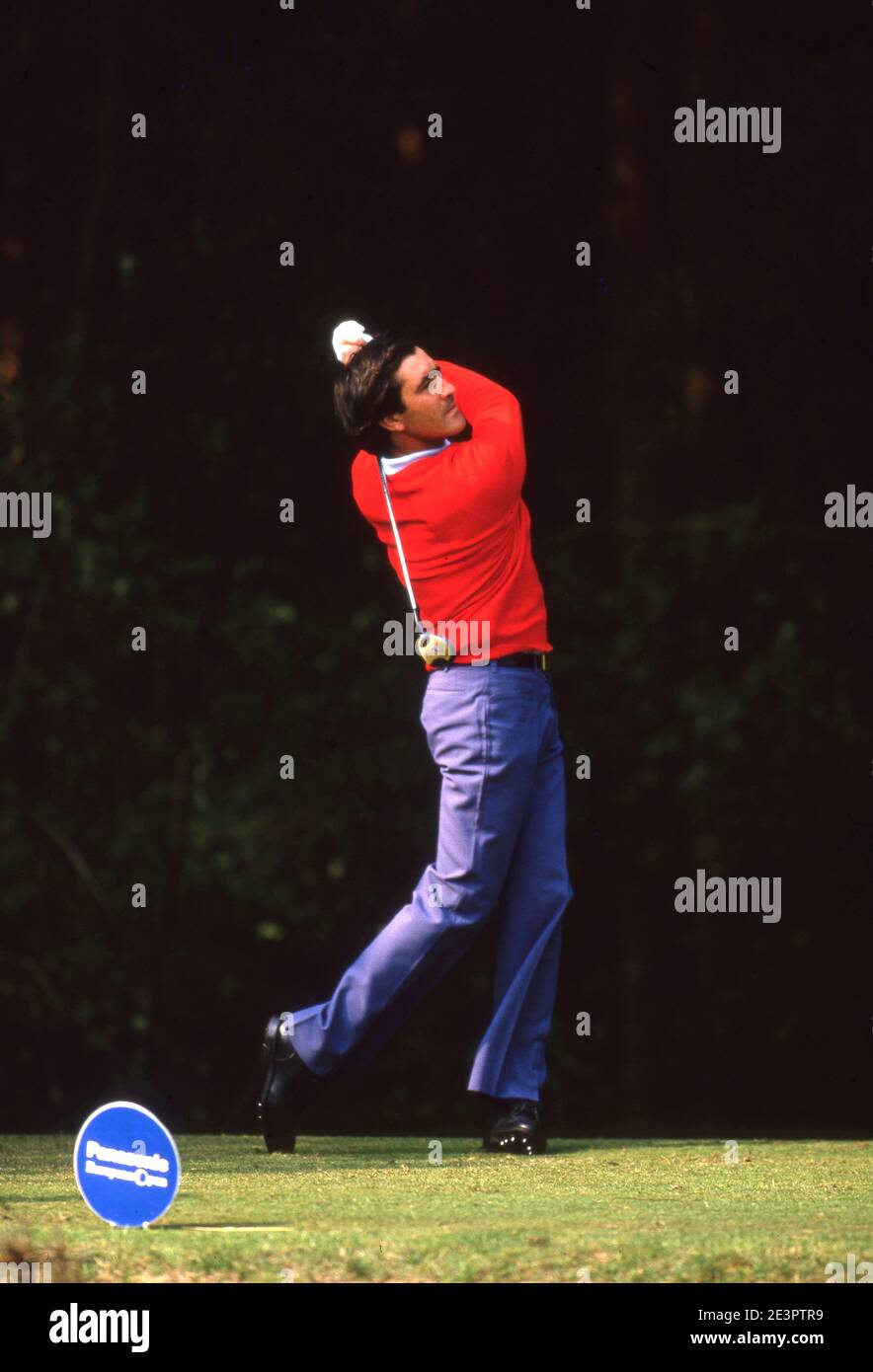 Seve Ballesteros Golf Panasonic European Open in Sunningdale 1986 Foto Von Tony Henshaw Stockfoto