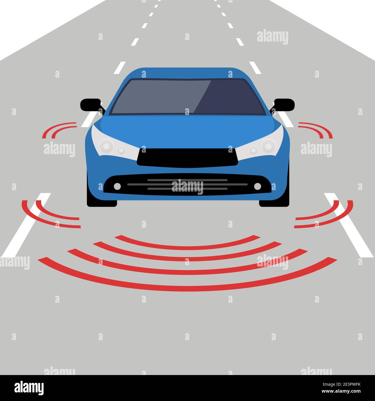 Sensor für autonomes Auto-Icon-Antrieb. Digitales autonomes Fahrzeug ...