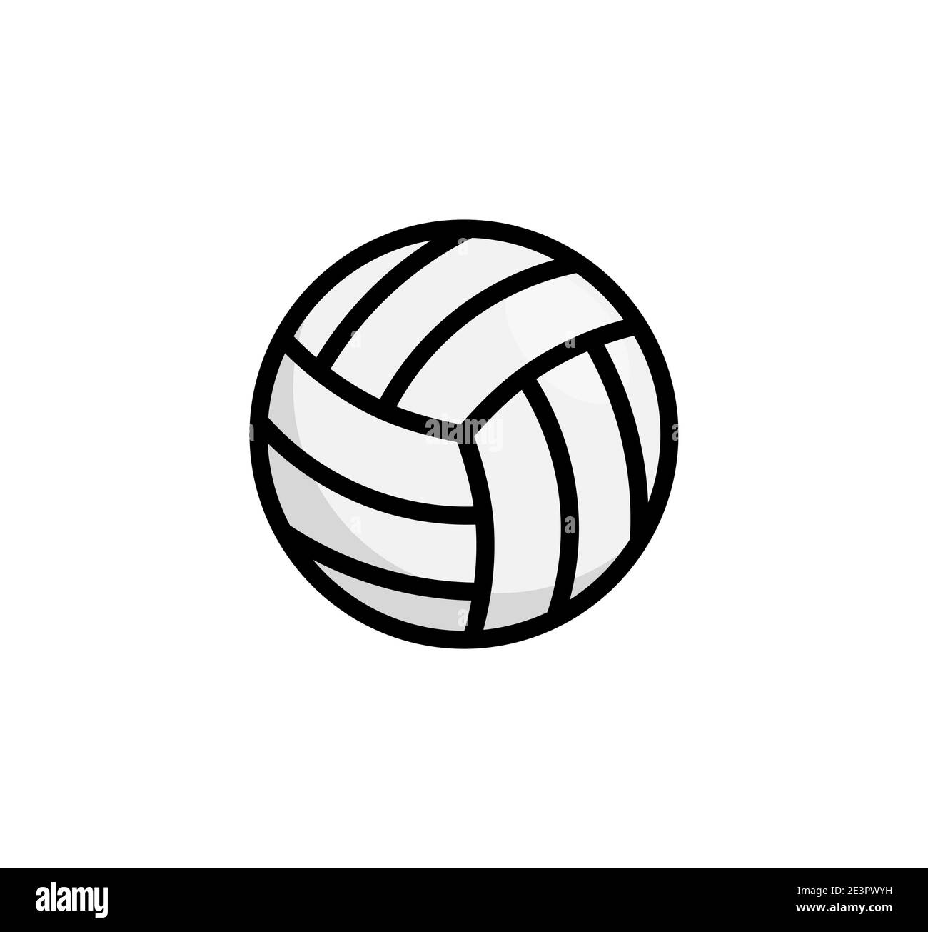 Symbol für Volley Ball Logo. Vollyeball Vektor einfaches flaches Symbol Stock Vektor