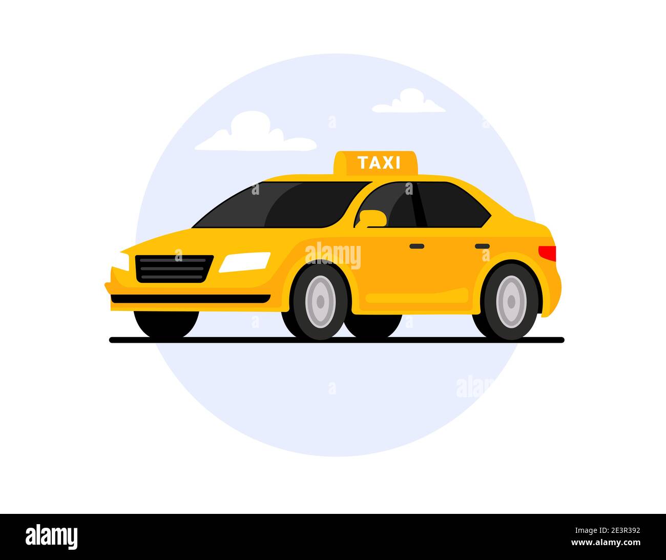 Gelbes Taxischild Auf Dem Autodach Einer Stadtstraße. New York Taxi Auto in  Der Nacht. Leuchtende Neon-Taxi-Zeichen Auf Bokeh Groß Vektor Abbildung -  Illustration von automobil, auslegung: 187486048