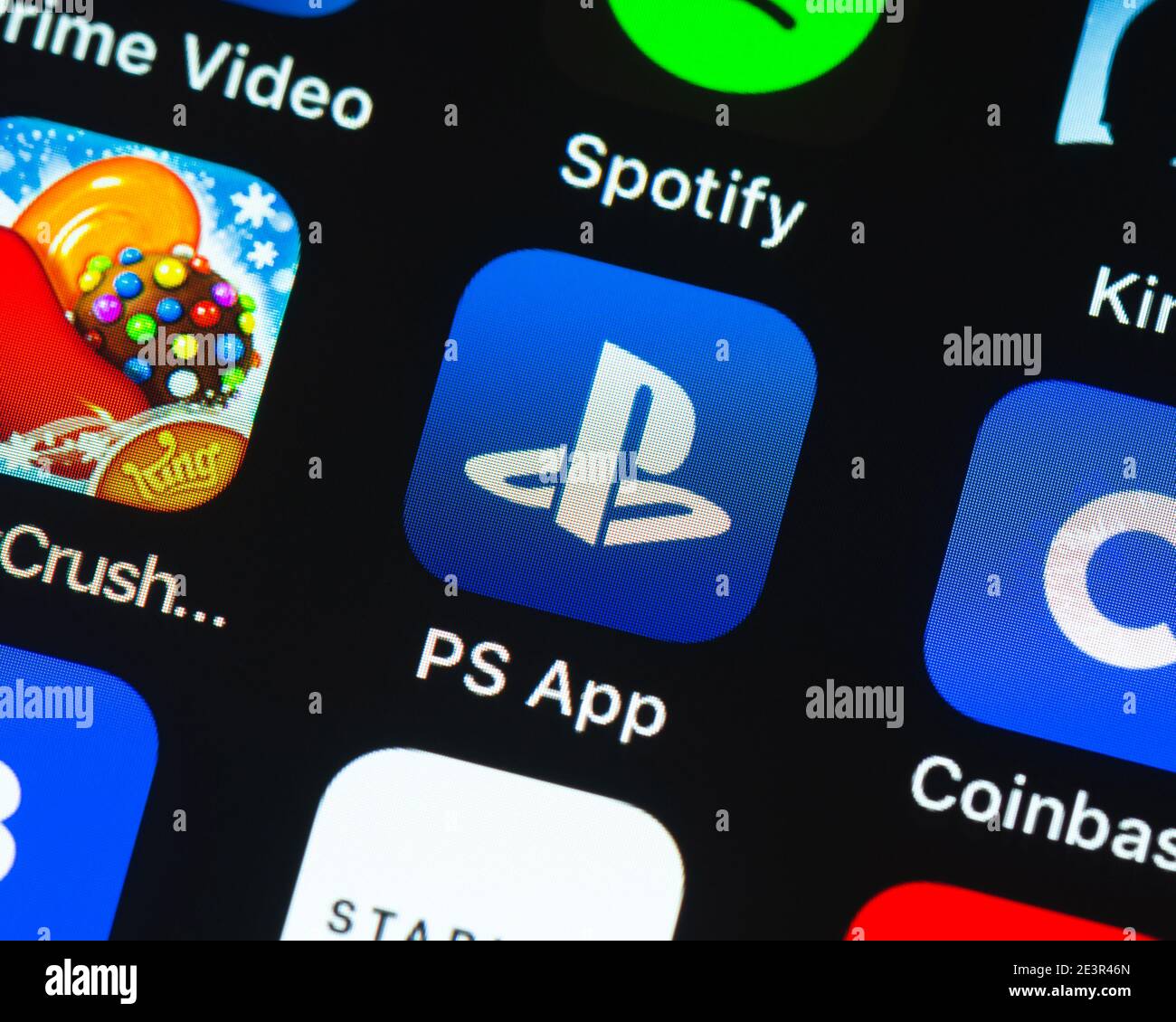 PlayStation App-Symbol auf dem Apple iPhone-Bildschirm. Die PlayStation App ist eine Software-Anwendung für iOS und Android, die von PlayStation Mobile Inc. Entwickelt wurde Stockfoto