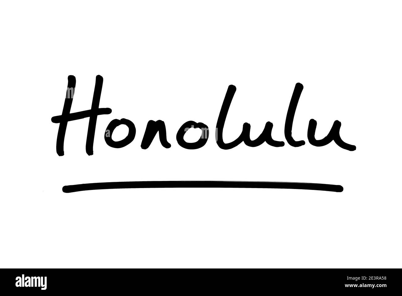 Honolulu - die Hauptstadt des Staates Hawaii, in den Vereinigten Staaten von Amerika. Stockfoto