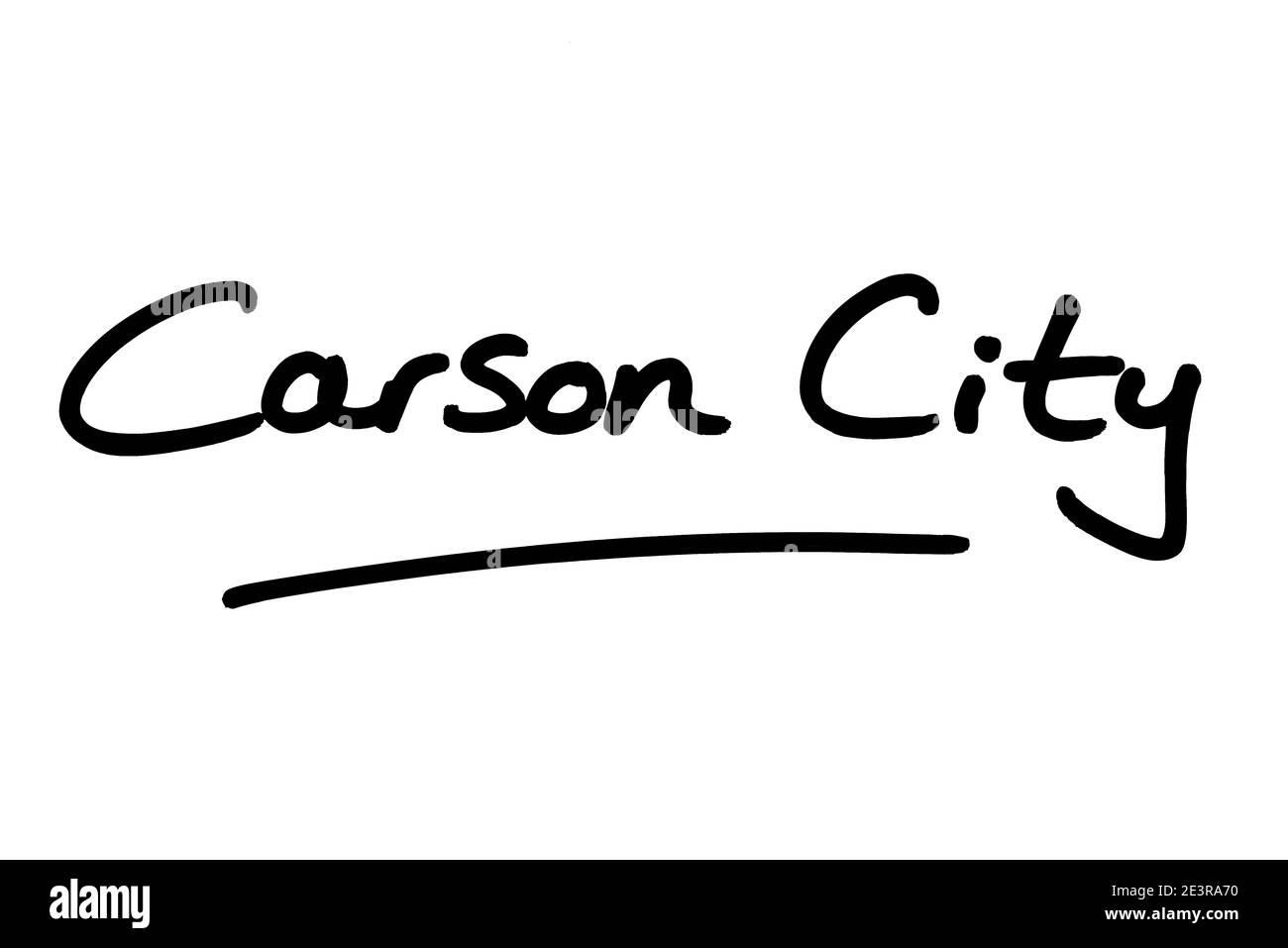 Carson City - die Hauptstadt des Staates Nevada in den Vereinigten Staaten von Amerika. Stockfoto